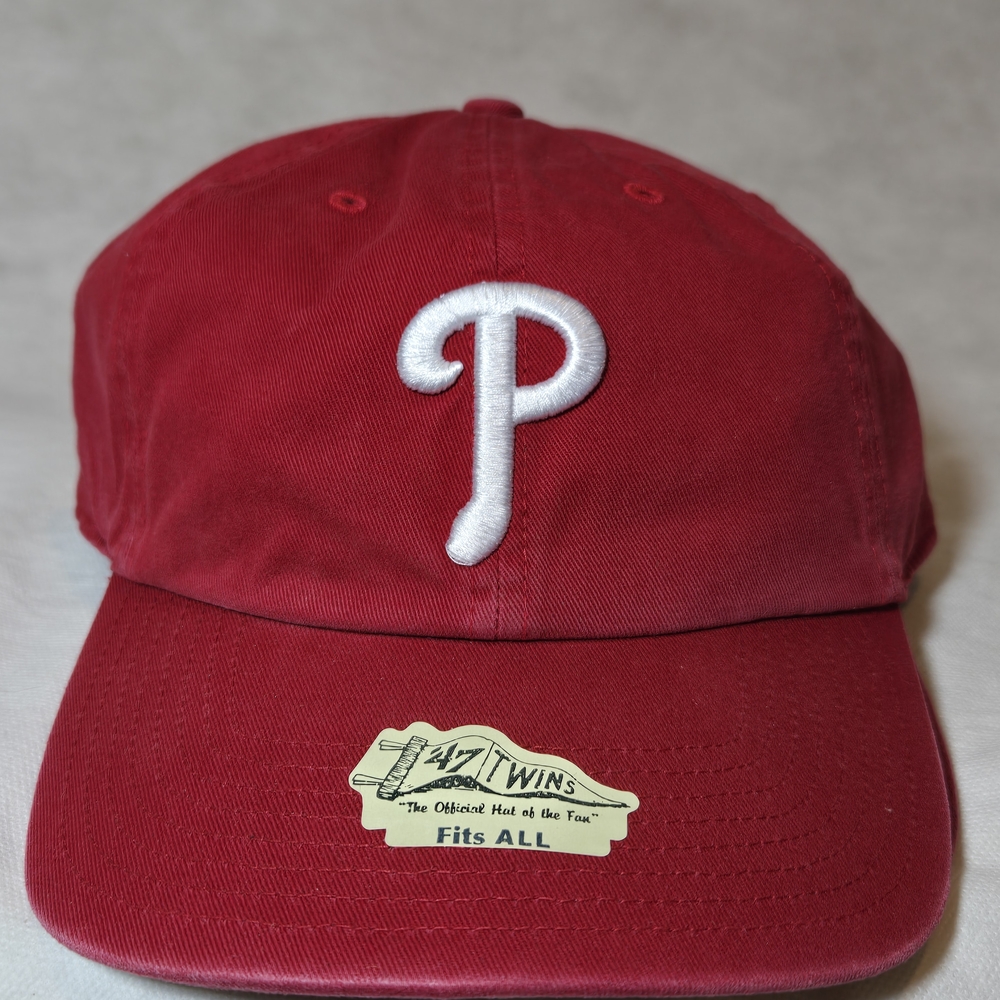 NWT Philadelphia Phillies Twins Enterprise Dad Cotton CleanUp Adjustable Hat Cap
